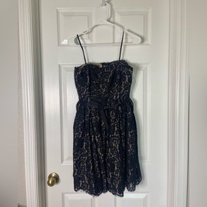 Genuine Denim Co Black Lace Strapless Dress